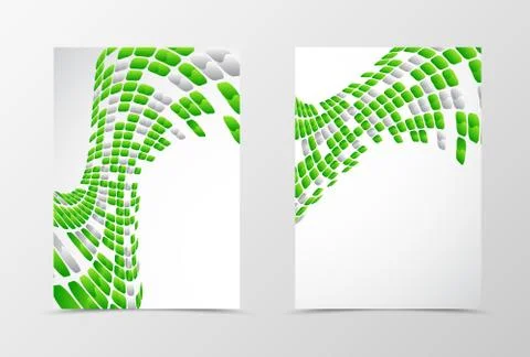 Flyer template wave design Stock Illustration