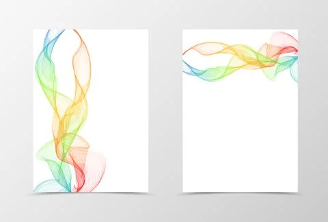 Flyer template wave design Illustrazione stock