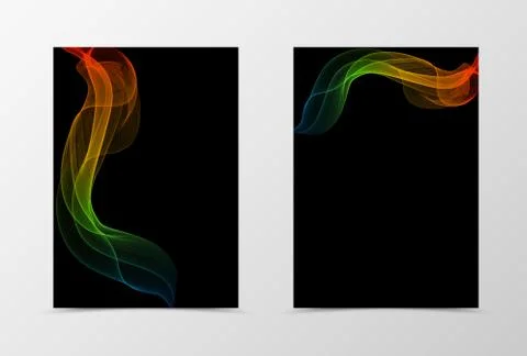 Flyer template wave design Stock Illustration