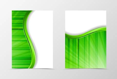 Flyer template wave design Stock Illustration