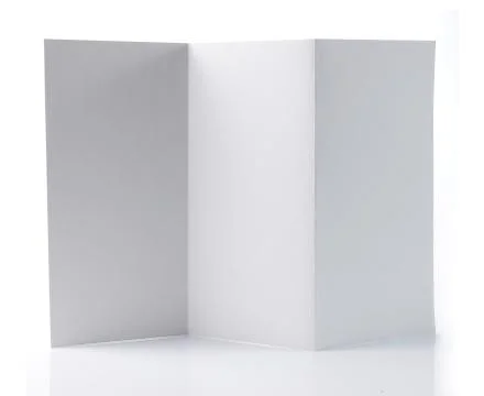 Flyer with zig zag z-fold 스톡 사진
