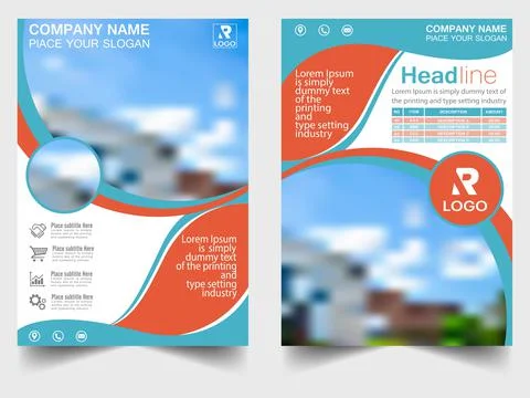 Flyers design template vector Stock Illustration