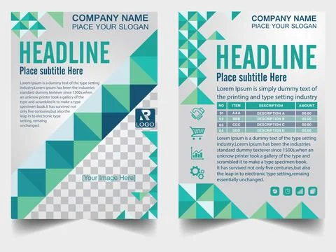 Flyers design template vector Stock Illustration