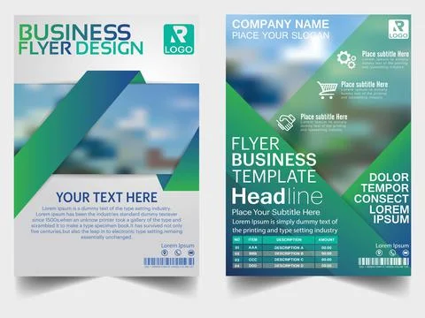 Flyers design template vector Illustrazione stock