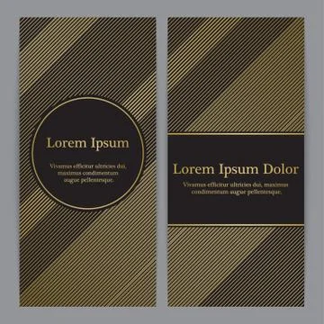 Flyers with patterns - stripes. Stock Illustration