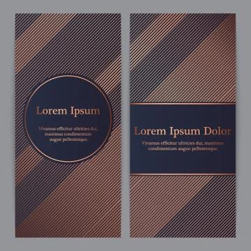 Flyers with patterns - stripes. Stock Illustration