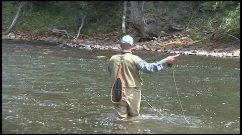 Flyfishing Action Stock Footage 21276594