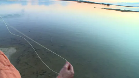 Flyfishing casting 01 HD Stock Footage 5981658