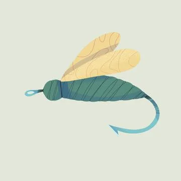 Flyfishing fly Stock Illustration