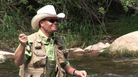 Flyfishing near Aspen Colorado 11 Stock Footage