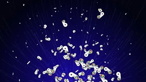 Flying 3D Video Game Joypads, Animation, Background, Loop Stock-Footage 254597330