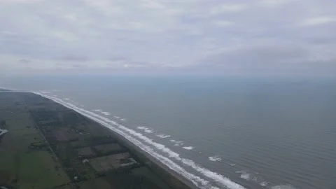 Flying with a 4k drone in the coastal area of ​​Riachuelos Veracruz Stock Footage 170262815