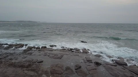 Flying above beach Stock Footage 118247997