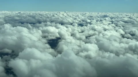 Flying Above a Blanket Of Endless Cumulus Clouds: A PIlot’s Perspective From a Stock Footage 304338172