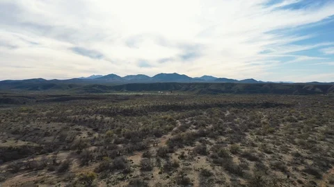 Flying Above the Border Between Mexico and the USA Stock Footage 125412197