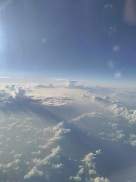 Flying above the cloud Stock Photos