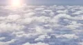 Flying above clouds aeroplane airplane sky stratosphere sun lens flare 4k 4k or 4k+ Resolution