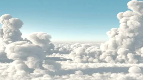 Flying above the clouds with alpha mask Stock Footage 50026562