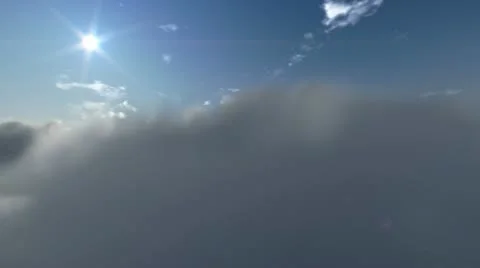 Flying above clouds and ocean Stock-Footage 22415804