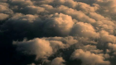 Flying above the clouds. cloudy sky background. cumulus clouds Stock-Footage 40634108