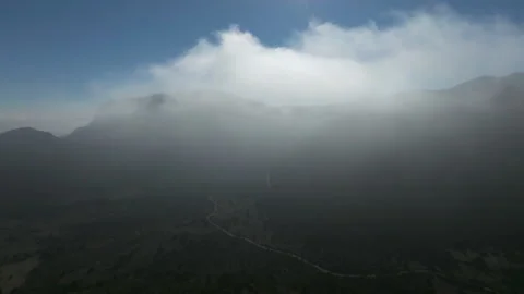 Flying Above The Clouds with drone Stock Footage 237958946