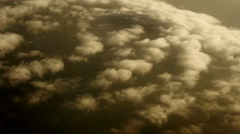 Flying above the clouds. flight. airborne. cloudscape. airplane window view Stock Footage 40633381