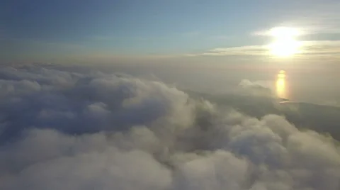 Flying above the clouds Stock Footage
