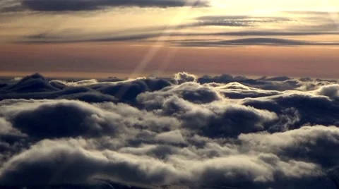 Flying above the clouds Stock Footage 68998080