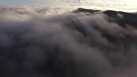 Flying above the clouds Stock Footage 76161389