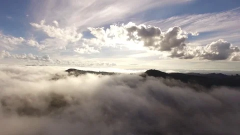 Flying above the clouds Stock Footage 76161441