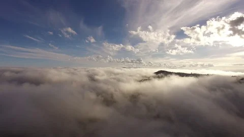 Flying above the clouds Stock Footage 76161495