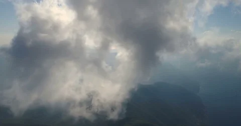 Flying above the clouds Stock Footage 77643396