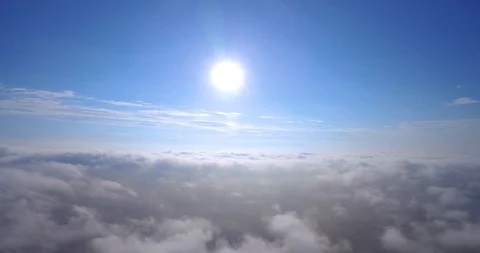 Flying above the clouds Stock Footage 96323551