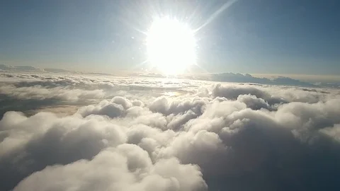 Flying Above The Clouds Stock Footage 105741419