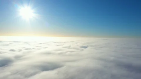 Flying above the clouds Stock Footage 123114075