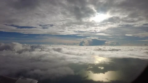 Flying above the clouds Stock Footage 152914028