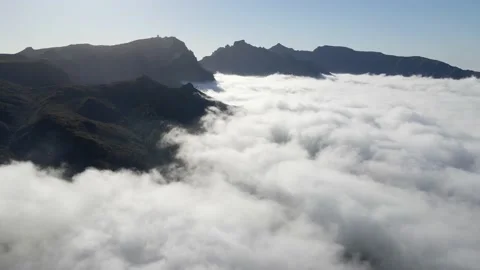 Flying above the clouds Stock Footage 232544073