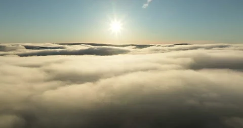 Flying above clouds Video stock 296584317