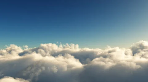 Flying above the clouds. Loop-ready 3d animation Stock-Footage 32231704