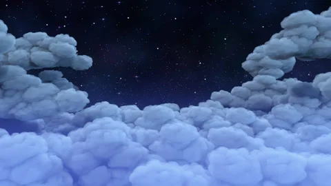 Flying Above The Clouds At Night Vídeos de archivo 247530933