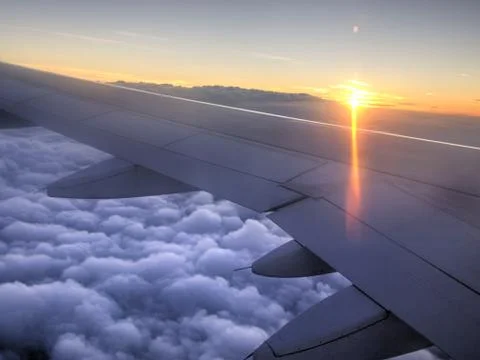 Flying above the clouds Stock-Fotos