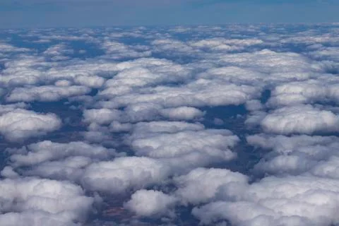 Flying above the clouds. Stock Photos