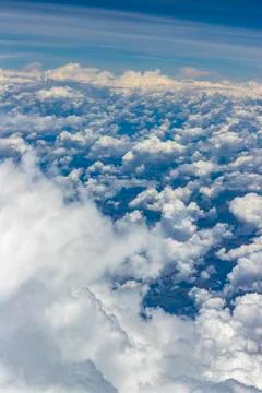 Flying above the clouds. Stock Photos