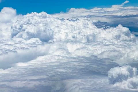 Flying above the clouds. Stock Photos