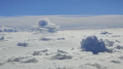 Flying above the clouds, a serene and relaxing moment Stock Footage 223346068