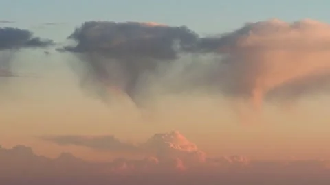 Flying Above The Clouds At Sunset Stock Footage 221023783