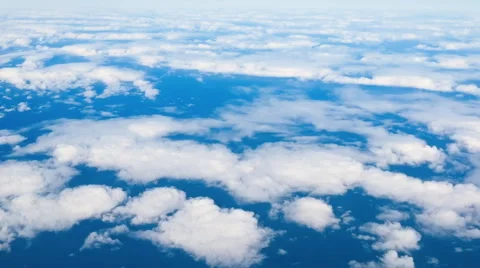 Flying above the clouds in upper atmosphere - aerial 스톡 동영상 56711570