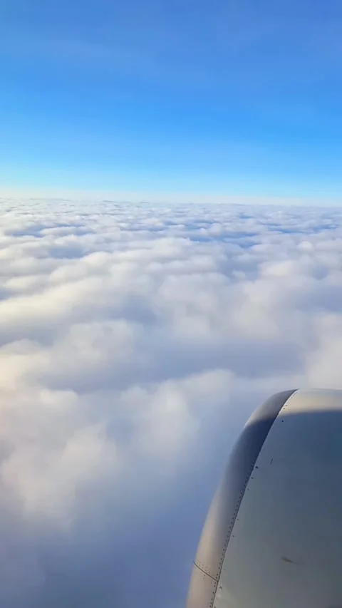 Flying above the clouds, view of cloudscape Stock Footage 310498895