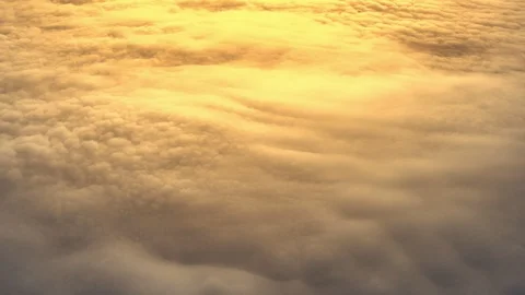 Flying above the clouds. Views from the plane. Video stock 99834813