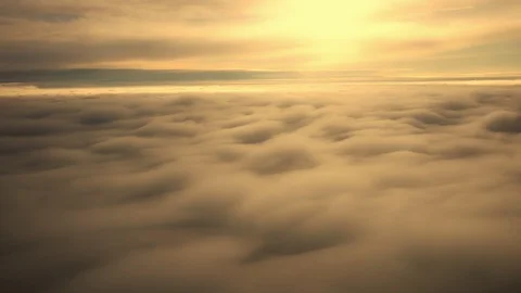 Flying above the clouds. Views from the plane. Stock Footage 99835130